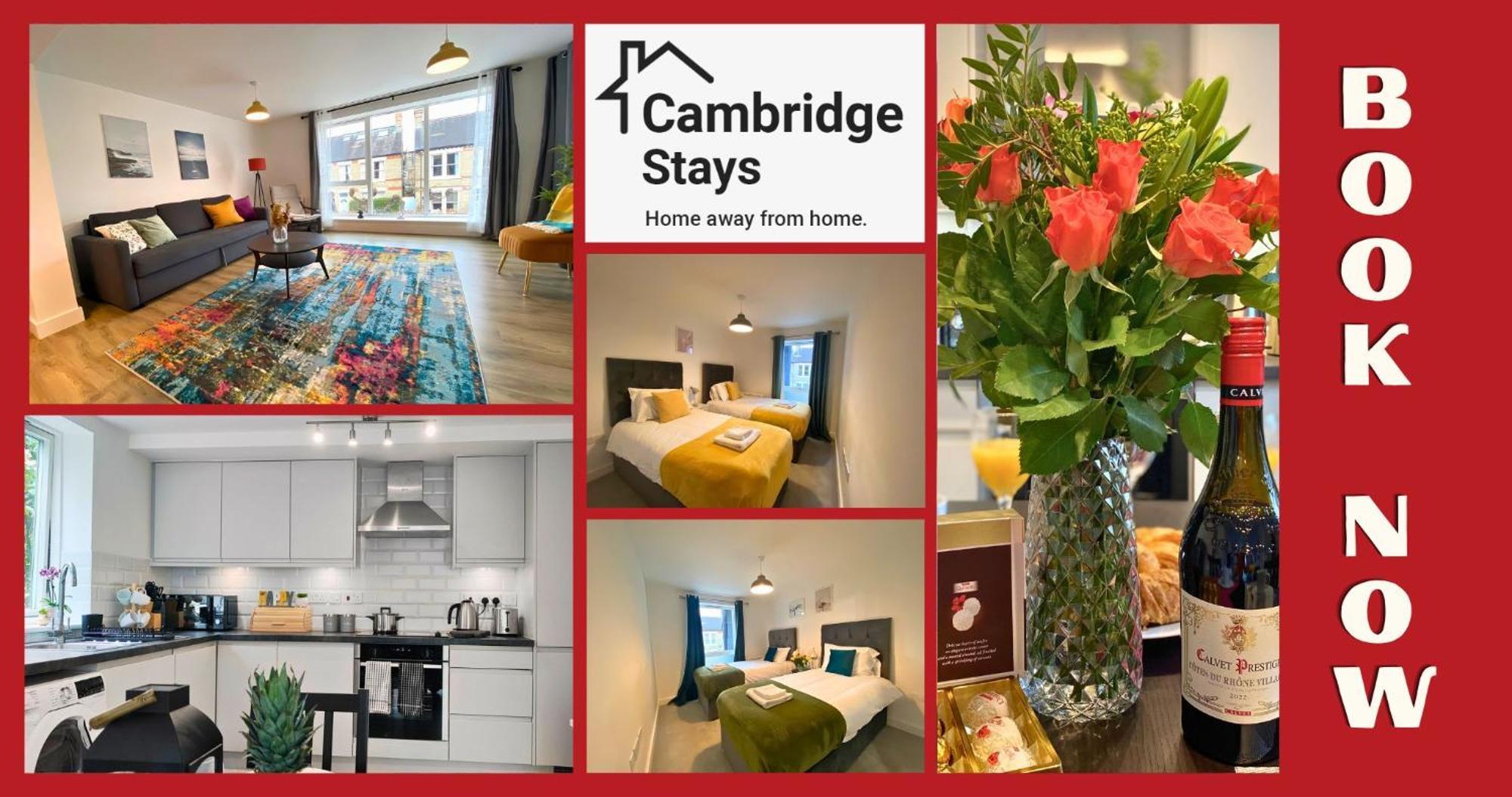 Cambridge Stays Riverside 2Br Flat-Walk To Centre-Parking-Balcony Exterior foto